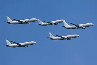 Squadron no.11 P-8A Poseidons at RAAF Base Edinburgh.