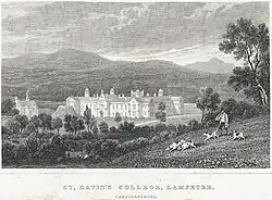 Illustration of a college building.