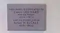 Plaque in lady chapel