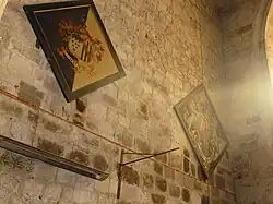 Funeral hatchments in the tower