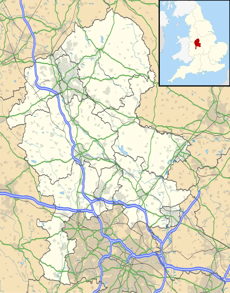 Newcastle-under-Lyme is located in Staffordshire