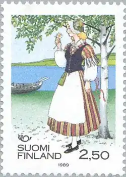 Woman in Veteli national dress.