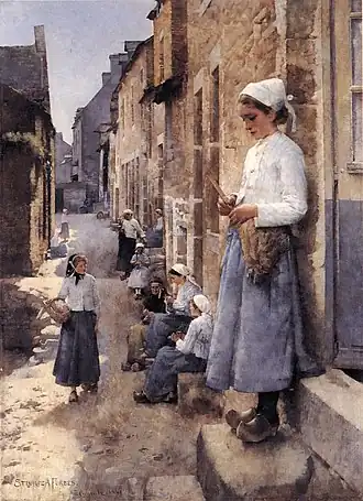 Stanhope Forbes , A Street in Brittany , 1881