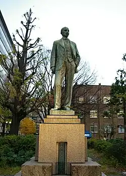 Statue of Josiah Conder in front of the Faculty of Engineering Building 1