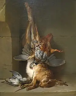 Still-life with Hare, Partridge and Snipe (ca. 1755), 82.2 x 66&nbsp;cm., Worcester Art Museum