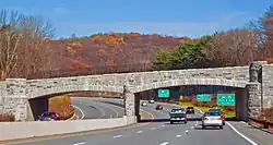 Stone bridge over the Taconic State Parkway near Shrub Oak