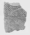 Stone rubbing of anthropomorphic stele no 20, Sion, Petit-Chasseur necropolis, Neolithic