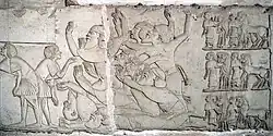 Submission of West Asiatic foreigners on the Saqqara tomb of Horemheb circa 1300 BC