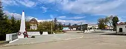 Main square and war memorial, Suksun