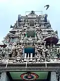 Shri Sundararaja Perumal Temple Tower, Agaram, Perambur, Chennai, Tamil Nadu. India.