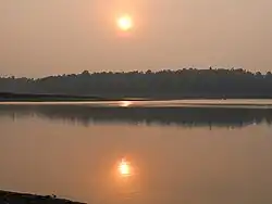 Sunrise over central reservoir, ca. April 2024