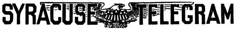 Syracuse Telegram, logo, September, 1922