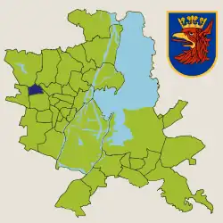 Location within Szczecin