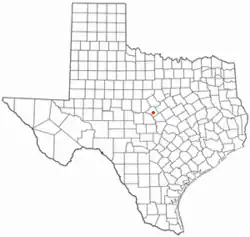 Location of Goldthwaite, Texas
