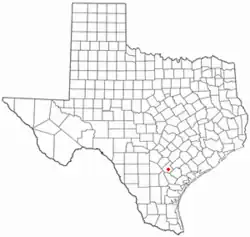 Location of Kenedy, Texas