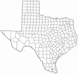 Location of Monte Alto, Texas