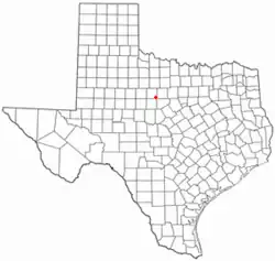 Location of Moran, Texas