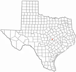 Location of Weir, Texas