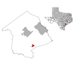 Location of Bloomington, Texas