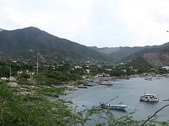 View of Taganga harbour from the north