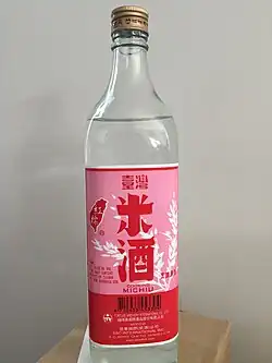 A bottle of Taiwanese mijiu