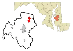 Location of Cordova, Maryland
