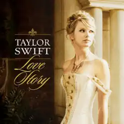 Cover art of "Love Story", showing Taylor Swift in blonde braided hair and a white corset
