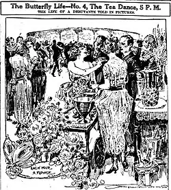 Cocktail-cart service in drawing by Marguerite Martyn, 1920