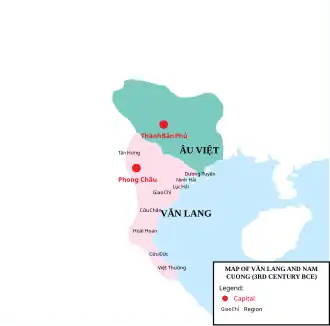 Territorial divisions of Văn Lang during the Hồng Bàng dynasty. (see the regions of Van Lang)