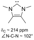 1,3,4,5-tetramethylimidazol-2-ylidene, a relatively unhindered carbene.