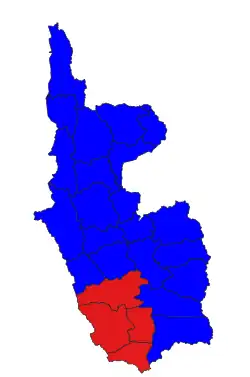 Thayet District (Red) in Magway Region
