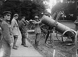 German artillery captured during the Battle of the Somme