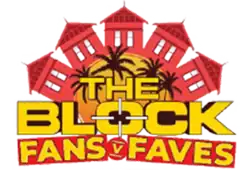 Blue background with yellow lettering