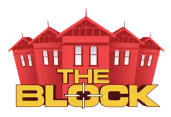 Blue background with yellow lettering