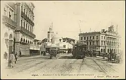 Postcard with city view of Algiers
