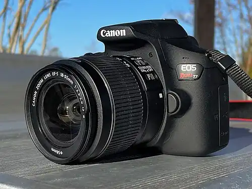 The Canon EOS Rebel T7 (2000D) Sitting on a Park Bench