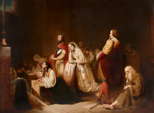 The First Meeting of Petrarch and Laura by Henry Nelson O'Neil