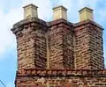 The Old King's Head. 17th-century chimney stacks.