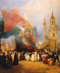 The Royal Procession at the Opening of the New London Bridge by George Jones