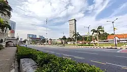 The road between Sultan Abdul Samad Building and Merdeka Square.