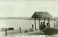 The town of Baddeck can be seen from one of the lookouts on Beinn Bhreagh in a postcard from the 1920s.