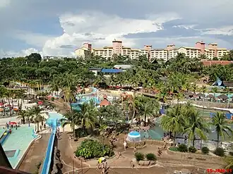 Image 86Thermas dos Laranjais, in Olímpia, in the interior of São Paulo. It is the most visited water park in the Americas and the second in the world (2023), with more than two million annual visitors (from Tourism in Brazil)