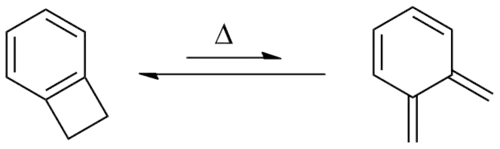 Thermal generation of o-xylylene from benzocyclobutene