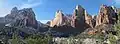 Three Patriarchs in winter. The Sentinel, Abraham Peak and Isaac Peak, Mount Moroni, January 2011