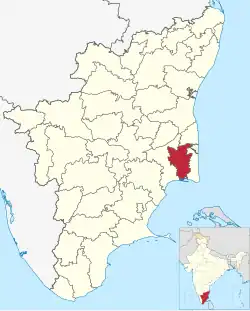 Location in Tamil Nadu