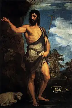 Titian. Saint John the Baptist, 201 × 134&nbsp;cm