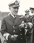 Vice Admiral Åke Lindemalm with old sleeve insignia for a vice admiral (1878–1972)
