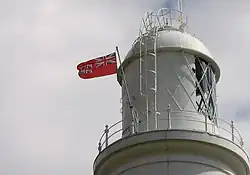 Trinity House flag on Portland Bill Lighthouse, Dorset