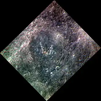 Tsʻai Wen-Chi crater in approximate color