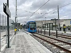 Bromma flygplats tram stop at Bromma Airport